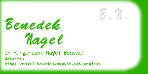 benedek nagel business card